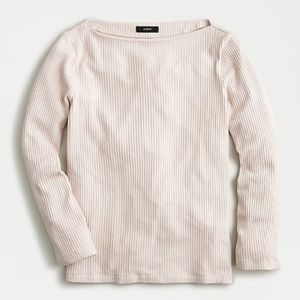 J. Crew ribbed bateau neckline shirt -NWT